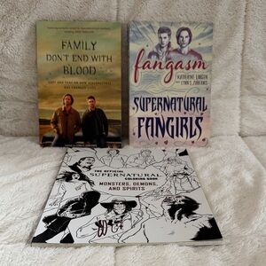 Supernatural Lot of 3 Books Family Don't End With Blood Fangasm Coloring Book